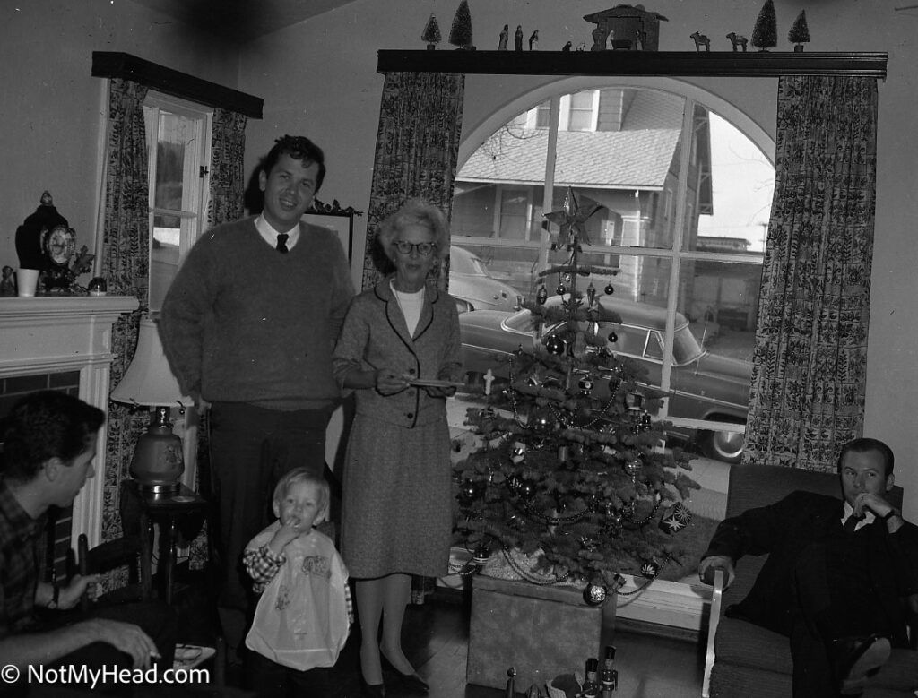 Photo of: Christmas Roundabout, 1965  Date: 1965 Location: 6116 Orchard Ave. Richmond Ca USA