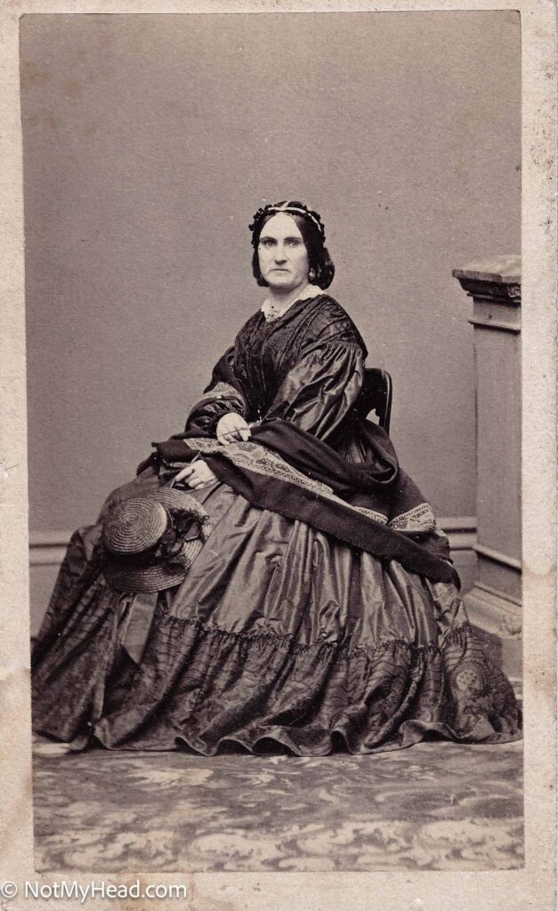 Photo of: Ann Eliza Bebee Davis (1822-1880)  Date: 1865 Location:  Buffalo New York USA