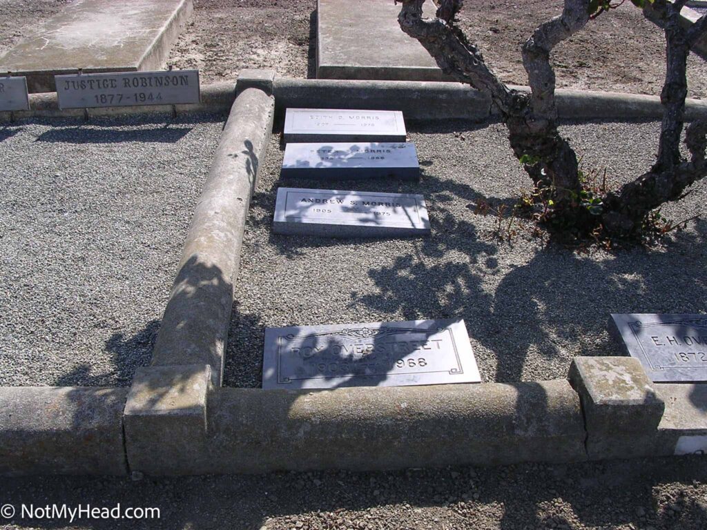 Photo of: Morris and Overstreet Family Plot Date: 2004Location: I.O.O.F. Cemetery in Hollister, Calif. Hollister California USA