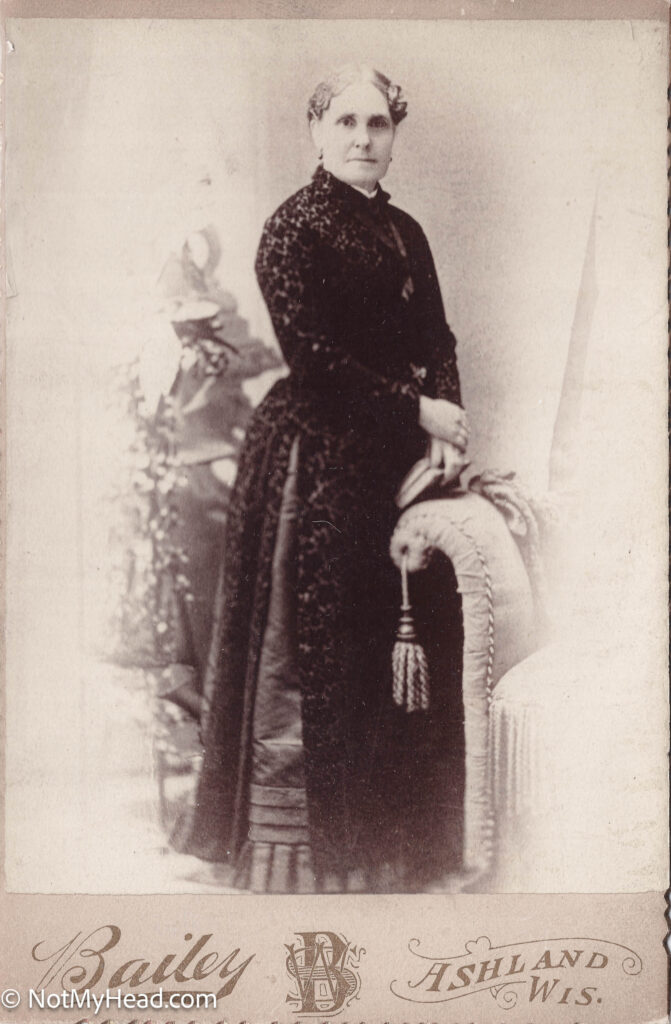 Photo of: Laura Antoinette Bebee  Date: 1875 Location:  Ontonagon Michigan USA