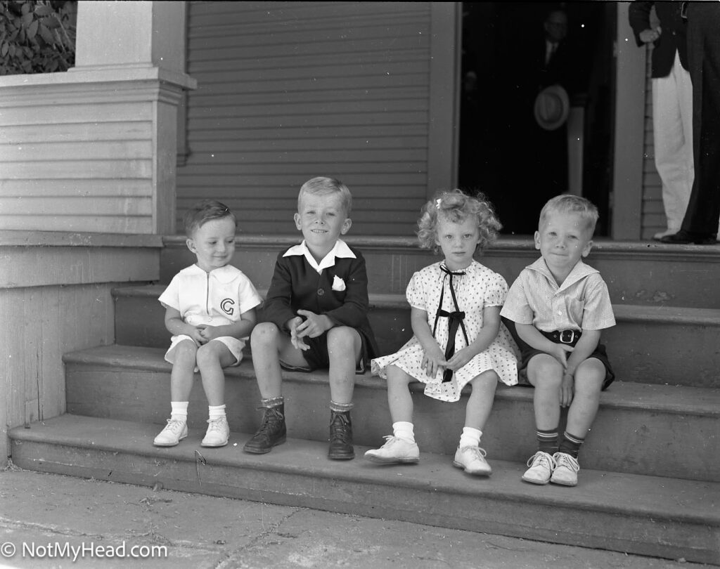 Photo of: Mary Kim's Christening, July 14, 1940  Date: 1940-07-14 Location:    USA