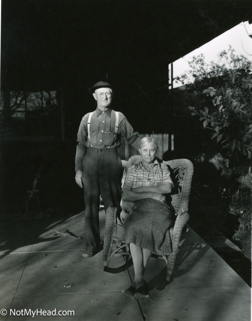 Photo of: Ralph and Maggie Richey, 1941  Date: 1941 Location:  Hollister California USA