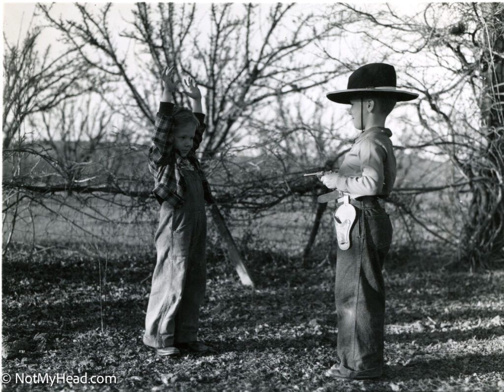 Photo of: Ralph and Gene Prince, 1937  Date:  Location:  Hollister California USA