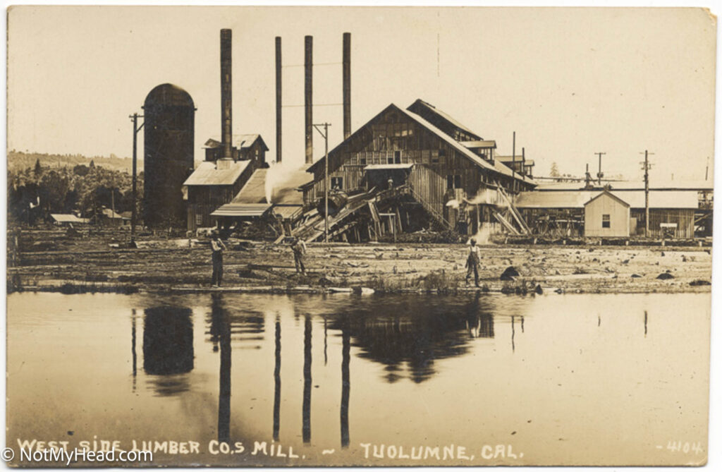 Photo of: West Side Lumber Co.s mill, Tuolumne, Cal.  Date: 1900 Location:  Tuolumne California USA